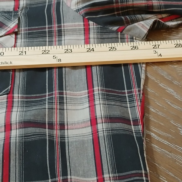 Ely Cattleman Shirt XLMen Pearl Snaps Western Cowboy Long Sleeves RedGray Plaid - Picture 11 of 15